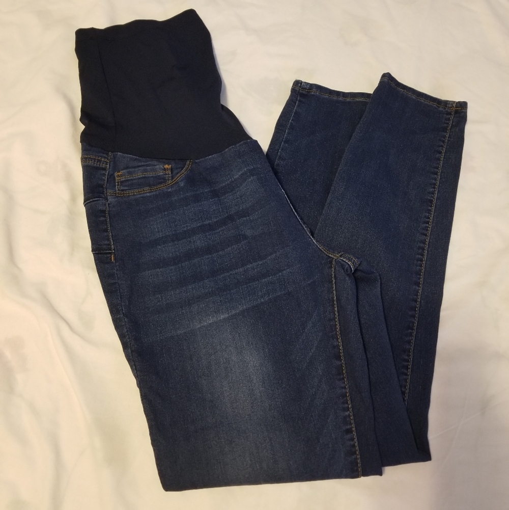 S.O.N.G Maternity Jeans Size L Color Blue